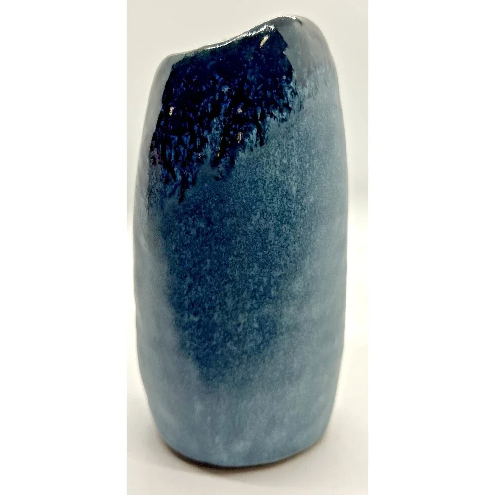 Vintage American Studio Pottery Vase  Clay mcm pottery handmade dark colors
